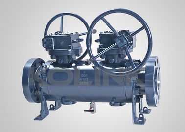 API 6D DBB válvula de esferas duplo bloco e sangramento, fecho de bolha, flanges
