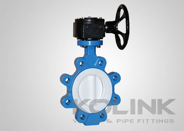 PTFE sentada válvula borboleta concêntrica 2-48 polegadas classe150