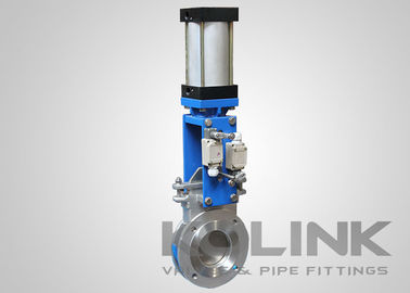 Válvula de porta pneumática com posicionador, válvula de solenoide e interruptor de limite