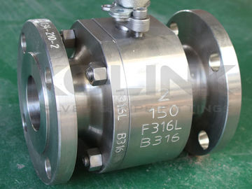 Válvula de esferas de aço forjado de 2 pcs, classe 150-1500, flange de esferas flutuantes
