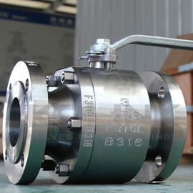 Válvula de esferas de aço forjado de 2 pcs, classe 150-1500, flange de esferas flutuantes
