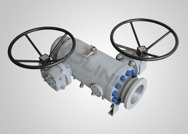 API 6D DBB válvula de esferas duplo bloco e sangramento, fecho de bolha, flanges