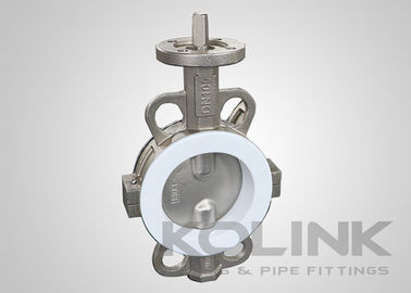 PTFE sentada válvula borboleta concêntrica 2-48 polegadas classe150
