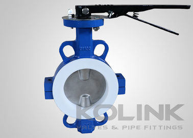 PTFE sentada válvula borboleta concêntrica 2-48 polegadas classe150