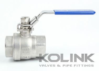2 peças válvula de esfera BSPT NPT 1000PSI Full Bore CF8 CF8M aço inoxidável