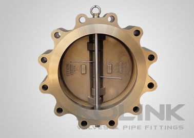 Valva de verificação de bolhas de bronze com duas portas, com C95800 AB300, com flange e longa duração