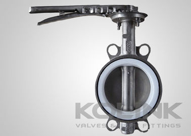 PTFE sentada válvula borboleta concêntrica 2-48 polegadas classe150