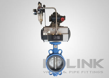 Pneumático Acionado Concentric Butterfly Valve Shutoff e throttling operação