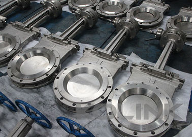 Válvula de porta de facas de flange com cone de deflexão SS para proteção do assento