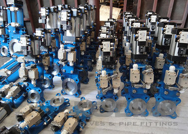 Válvula de porta pneumática com posicionador, válvula de solenoide e interruptor de limite